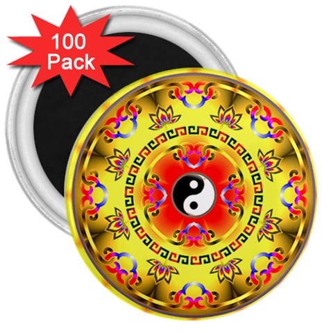 YinYang 3  Magnet (100 pack) from ArtsNow.com Front