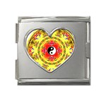 YinYang Mega Link Heart Italian Charm (18mm)