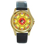 YinYang Round Gold Metal Watch