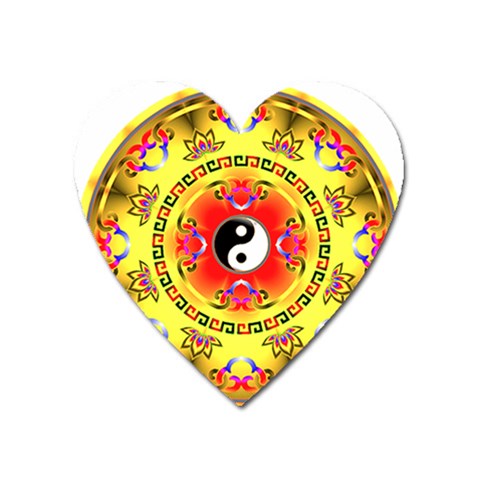 YinYang Magnet (Heart) from ArtsNow.com Front