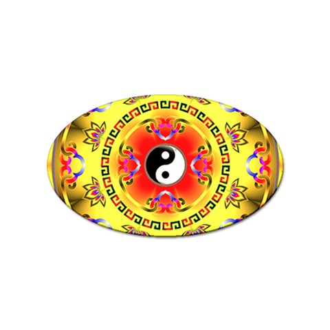 YinYang Sticker Oval (10 pack) from ArtsNow.com Front