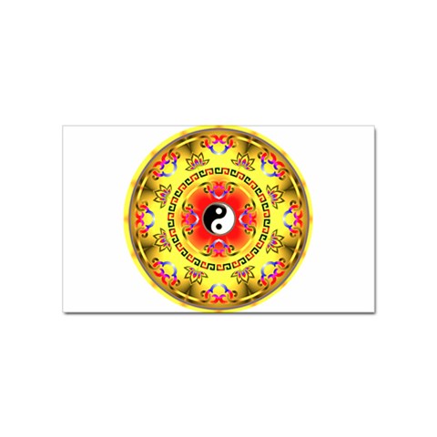 YinYang Sticker Rectangular (100 pack) from ArtsNow.com Front