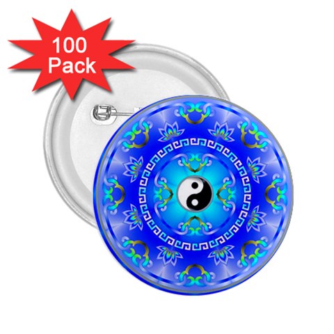 YinYang 2.25  Button (100 pack) from ArtsNow.com Front