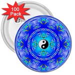 YinYang 3  Button (100 pack)