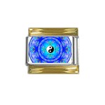 YinYang Gold Trim Italian Charm (9mm)