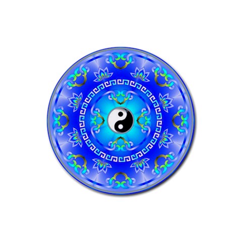 YinYang Rubber Round Coaster (4 pack) from ArtsNow.com Front
