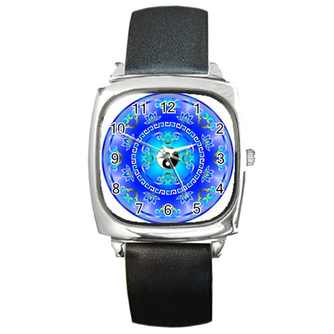 YinYang Square Metal Watch from ArtsNow.com Front