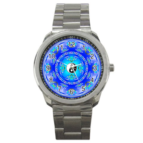 YinYang Sport Metal Watch from ArtsNow.com Front