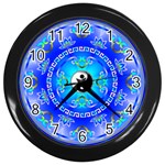 YinYang Wall Clock (Black with 12 black numbers)