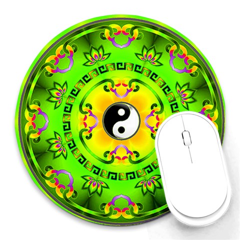 YinYang Round Mousepad from ArtsNow.com Front