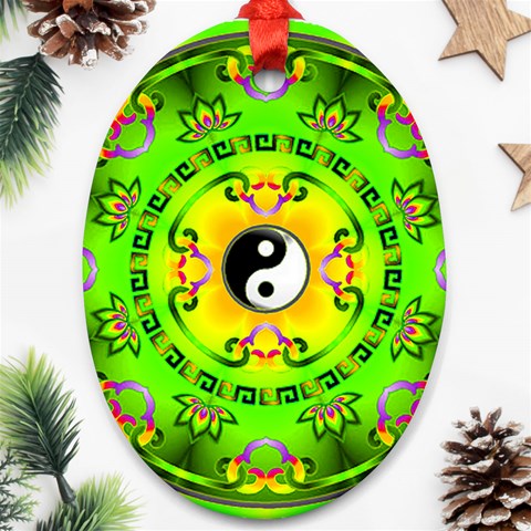 YinYang Ornament (Oval) from ArtsNow.com Front