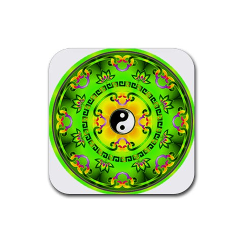 YinYang Rubber Coaster (Square) from ArtsNow.com Front