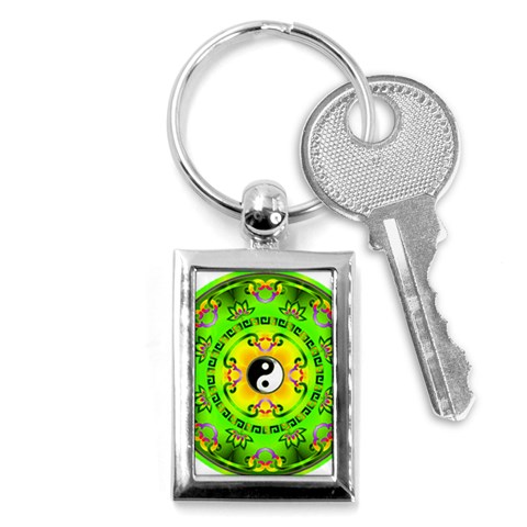 YinYang Key Chain (Rectangle) from ArtsNow.com Front