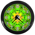 YinYang Wall Clock (Black with 12 black numbers)