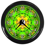 YinYang Wall Clock (Black with 12 white numbers)