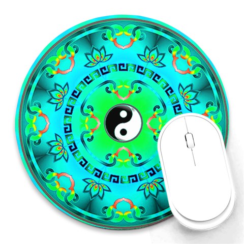 YinYang Round Mousepad from ArtsNow.com Front