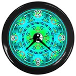 YinYang Wall Clock (Black with 4 black numbers)