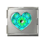 YinYang Mega Link Heart Italian Charm (18mm)