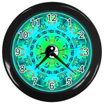 YinYang Wall Clock (Black with 12 black numbers)