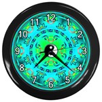 YinYang Wall Clock (Black with 12 white numbers)