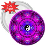 YinYang 3  Button (100 pack)