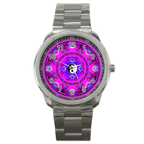 YinYang Sport Metal Watch from ArtsNow.com Front