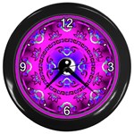 YinYang Wall Clock (Black with 4 white numbers)