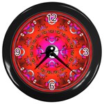 YinYang Wall Clock (Black with 4 black numbers)