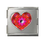 YinYang Mega Link Heart Italian Charm (18mm)