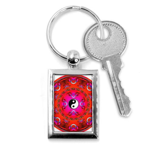 YinYang Key Chain (Rectangle) from ArtsNow.com Front