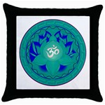 OM Lotus Throw Pillow Case (Black)