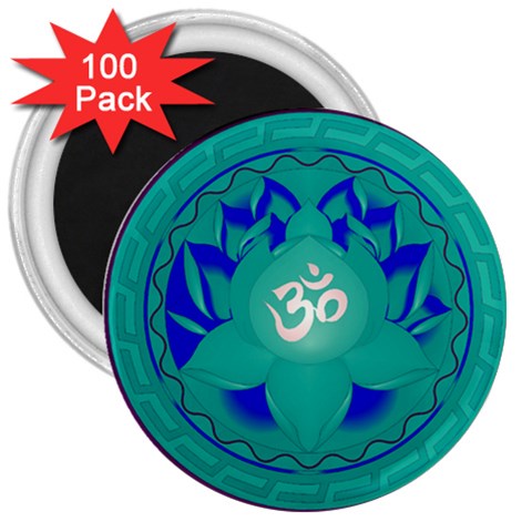 OM Lotus 3  Magnet (100 pack) from ArtsNow.com Front