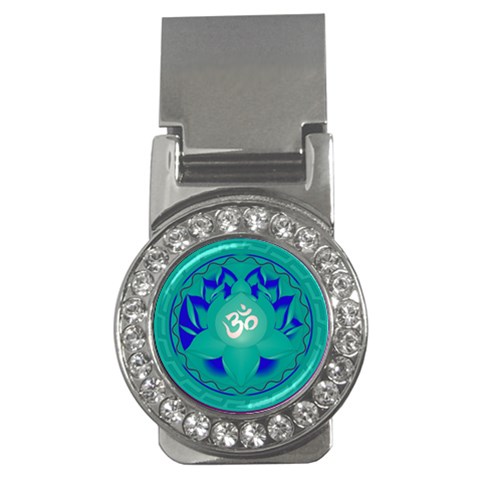 OM Lotus Money Clip (CZ) from ArtsNow.com Front