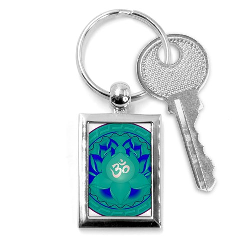 OM Lotus Key Chain (Rectangle) from ArtsNow.com Front