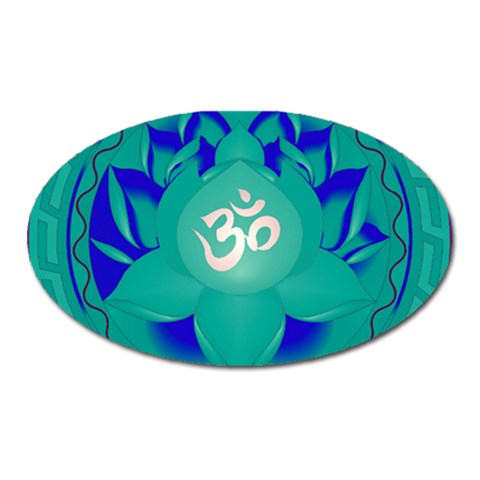 OM Lotus Magnet (Oval) from ArtsNow.com Front