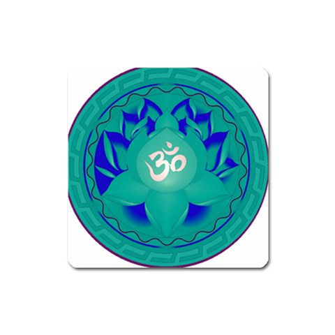 OM Lotus Magnet (Square) from ArtsNow.com Front