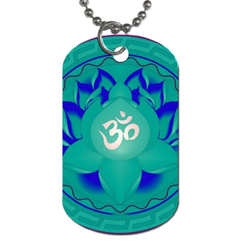 OM Lotus Dog Tag (Two Sides) from ArtsNow.com Back