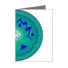 OM Lotus Mini Greeting Card from ArtsNow.com Left