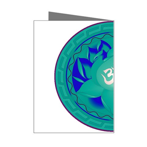 OM Lotus Mini Greeting Card from ArtsNow.com Right