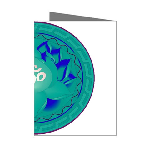 OM Lotus Mini Greeting Cards (Pkg of 8) from ArtsNow.com Left