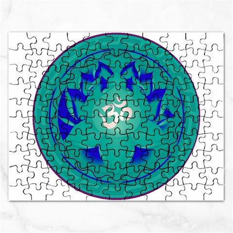 OM Lotus Jigsaw Puzzle (Rectangular) from ArtsNow.com Front