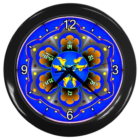 OMPH Wall Clock (Black with 4 white numbers) from ArtsNow.com Front