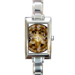 OM Lotus Rectangular Italian Charm Watch