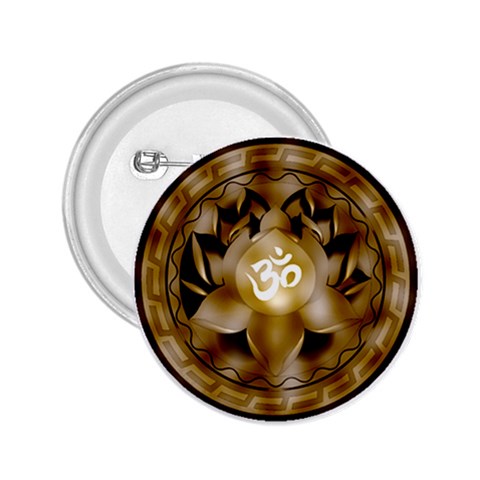 OM Lotus 2.25  Button from ArtsNow.com Front