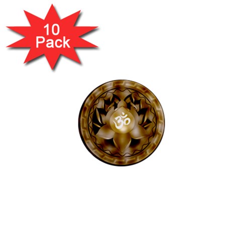 OM Lotus 1  Mini Magnet (10 pack)  from ArtsNow.com Front