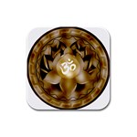 OM Lotus Rubber Square Coaster (4 pack)