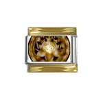 OM Lotus Gold Trim Italian Charm (9mm)