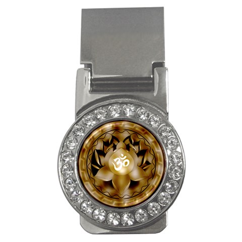 OM Lotus Money Clip (CZ) from ArtsNow.com Front
