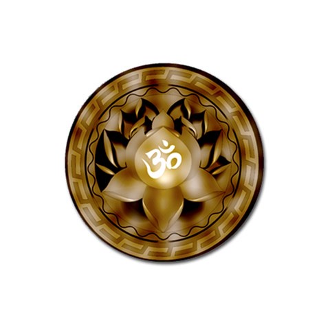 OM Lotus Magnet 3  (Round) from ArtsNow.com Front