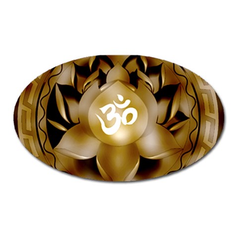 OM Lotus Magnet (Oval) from ArtsNow.com Front